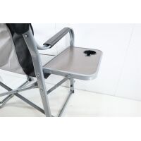 KingCamp Comfort Director Deluxe Regiestuhl Campingstuhl Faltstuhl Outdoor schwarz grau