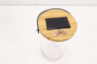 Krinner LED-Solarleuchte mit USB und Bambusdeckel  Lumix...