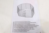 Basics Achteckiges Laufgehege für Hunde Haustiere faltbar Metall Tür 61 cm Schwarz