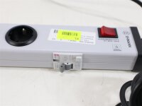 Ehmann 0221x00042303 Personenschutz-Steckdosenleiste Silber, Schwarz Schutzkontakt FI 30mA