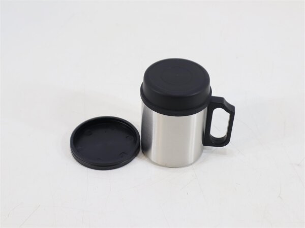 MATO Thermobecher Trinkbecher Edelstahl 0,3 Liter Silber/schwarz
