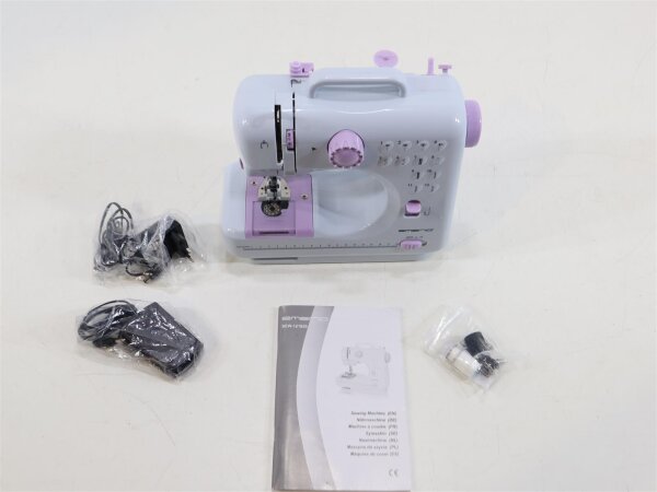 Emerio SEW-121820 Blau Weiß Halbautomatische Nähmaschine Sägen 4 Step