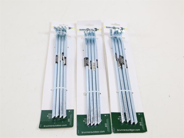 Brunner Square 12x Spezialerdnagel harte Böden Stahlhering 30cm x Ø8mm