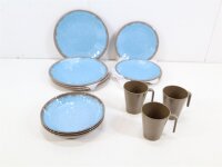 Eurotrail Geschirrset 14-teilig Ocean Camping Outdoor...