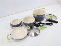 Incasa Easycook Topf- und Pfannenset, 8-teilig stapelbar...