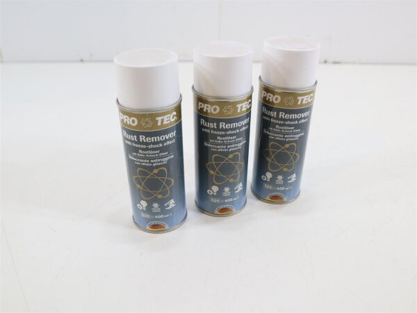 3x 400ml PROTEC P2925 Rostlöser Spray Rostentferner SRRM mit Kälte-Schock