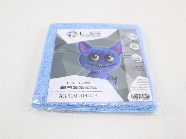 Liquid Elements Blue Breeze 2.0 Allround-Tuch 40x40cm 350GSM Mikrofasertuch