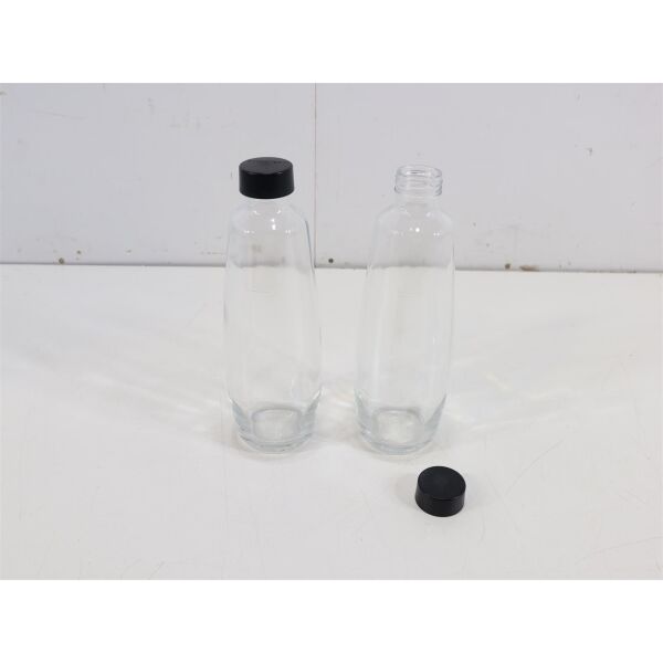 SodaStream DUO 2er, Ersatzflaschen 1L. für DUO Sprudler Glas Twinpack Karaffen