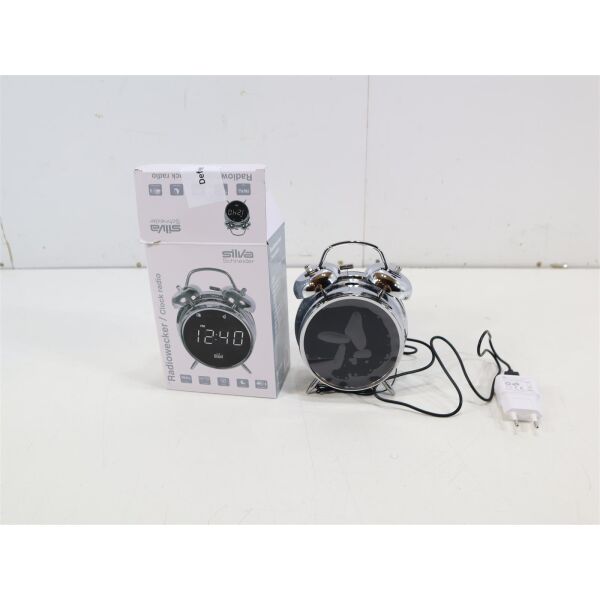 Silva Schneider URW 240 Radiowecker UKW, USB Weckfunktion Chrom-Schwarz