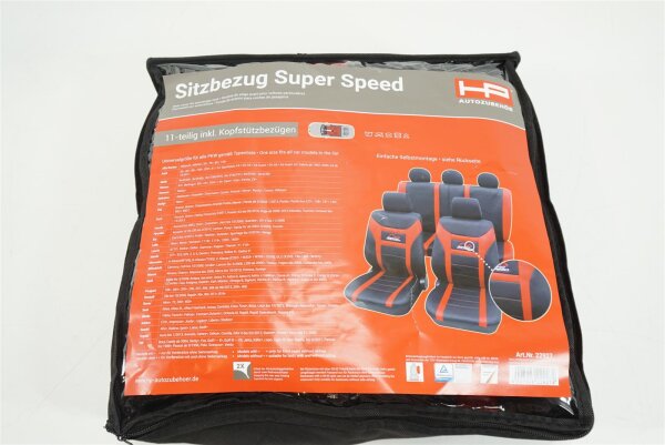 HP Autozubehör 22927 Sitzbezug Polyester Rot Fahrersitz, Beifahrersitz, Rücksitz