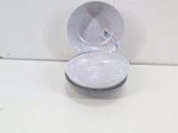 Gimex Classic Line Granite Geschirrset 16-teilig Essteller Dessertteller Schale Henkelbecher Camping