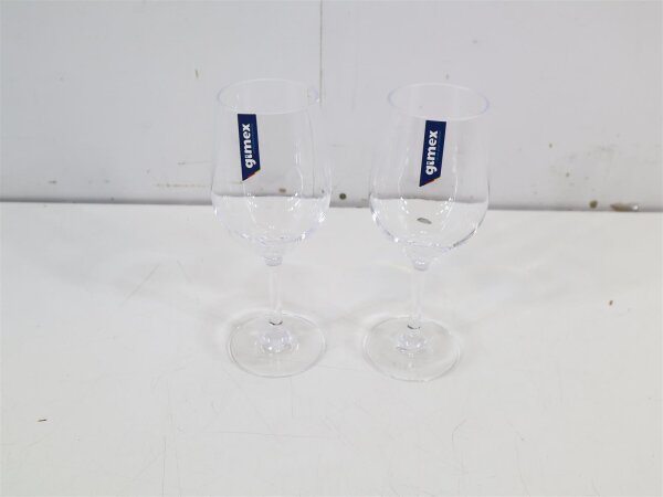 Gimex Linea Line 380ml Set von 2 Weißweingläser Camping Kunststoff