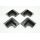 Carbest Solarspoiler-Set, 4 Stück Dachspoiler für Solarmodule Camping Caravan