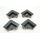 Carbest Solarspoiler-Set, 4 Stück Dachspoiler für Solarmodule Camping Caravan