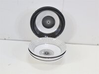 Camp4 Premium Geschirrset Black-White, 14-teilig Melamin...