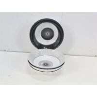 Camp4 Premium Geschirrset Black-White, 14-teilig Melamin Camping