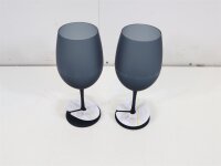 Brunner Satin Weinglas 4er Set 600ml schwarz Camping...