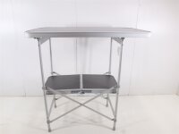 Frankana Falttisch mit 2 Ebenen, 72x40x82cm Campingtisch