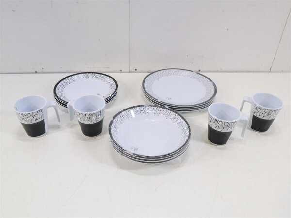 Brunner Pralin Geschirrset 16-teilig Campinggeschirr Outdoor Teller Tasse