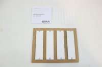 Gira 5024927 Wippenset Schalter Edelstahlwippe 4fach für Tastsensor weiß