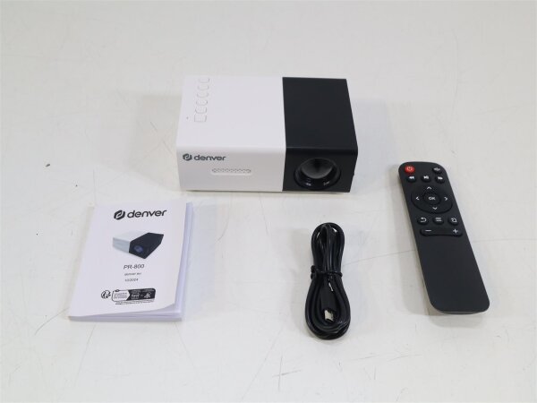 Denver PR-800B BLACK Mini-Projektor Beamer Full HD 1920x1080