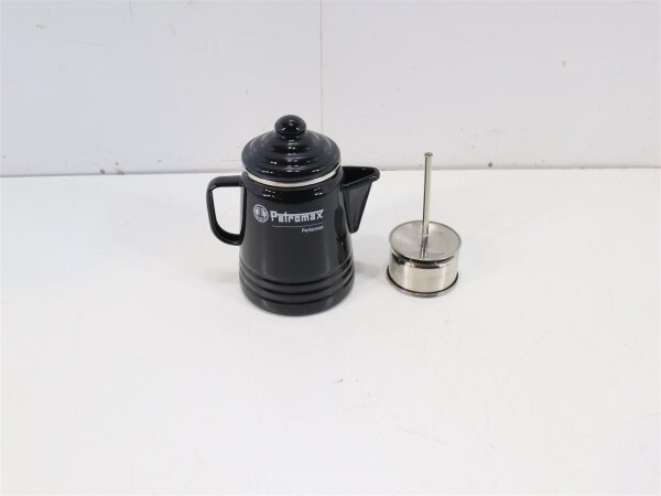 Petromax Perkomax Perkolator, Emaille, schwarz Kaffeebereiter Camping Outdoor