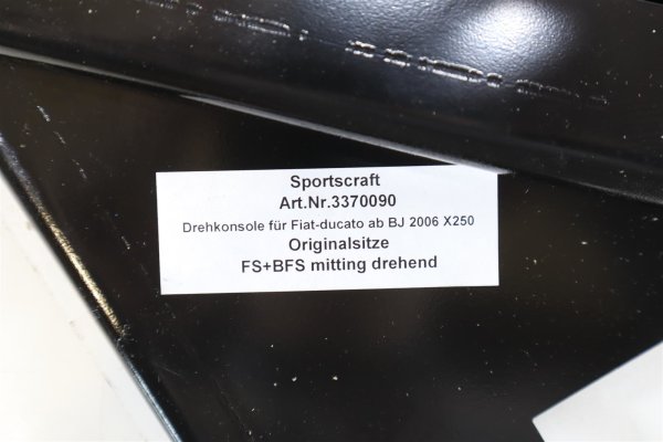 Sportscraft Drehkonsole Drehsockel Fiat Ducato ab Bj. 07/2006 Origina,  234,99 €