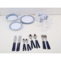 Brunner Bluebay Geschirrset, 35-teilig Campinggeschirr