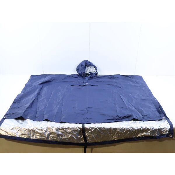 Ferrino Trekker Poncho, 150cm, L-XL  blau Wasserdicht Winddicht Regenponcho