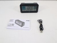 TFA Dostmann 60.2562.01.GB Funk Wecker Schwarz, Hellblau...