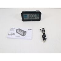 TFA Dostmann 60.2562.01.GB Funk Wecker Schwarz, Hellblau...