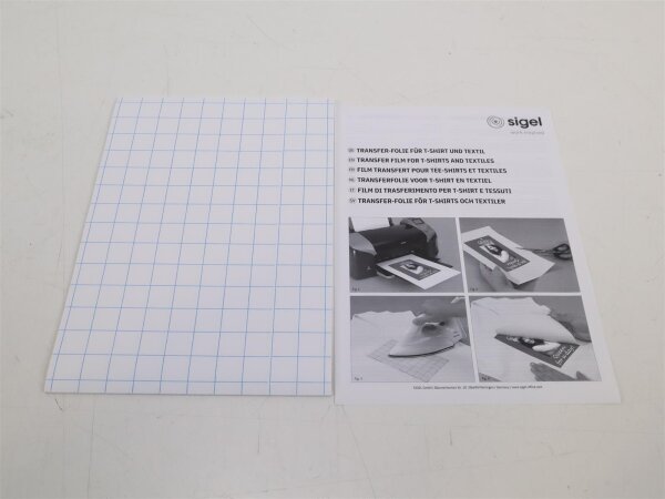Sigel T-Shirt Transfer Folien, helle T 12 Blatt DIN A4