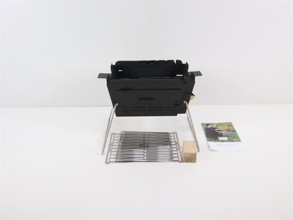 KNISTER tragbarer Outdoor Holzkohlegrill Original schwarz Campinggrill