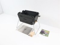KNISTER tragbarer Outdoor Holzkohlegrill Original schwarz Campinggrill