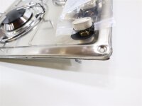 Can PC1323-S Gaskocher Campingkocher Edelstahl-Kochfeld 3-flammig Zündsicherung Edelstahl