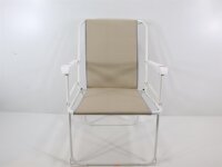 BEST Chiemsee Klappstuhl, weiß/beige, 56x53x78cm...