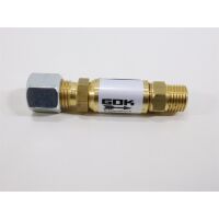 GOK automatische Schlauchbruchsicherung SBS/AU, RVS8 x G1/4LH-KN, 30mbar, 0,8kg/h