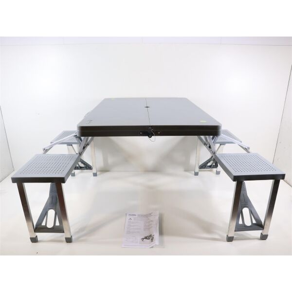 McCamping Picknick-Tischgruppe 85x65cm grau Camping Outdoor