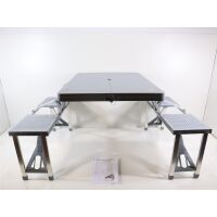 McCamping Picknick-Tischgruppe 85x65cm grau Camping Outdoor