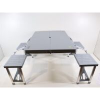 McCamping Picknick-Tischgruppe 85x65cm grau Camping Outdoor