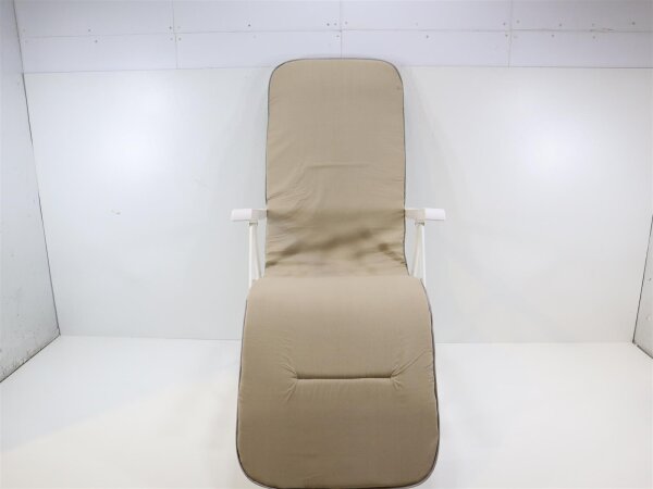 BEST Chiemsee Relaxsessel, 58x75x108 cm, beige Liegestuhl Camping Garten
