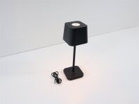 Brunner Quadrilux Tischlampe, mit Akku, schwarz...