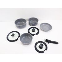 Camp4 92316 Topf-Set Pfanne Kochgeschirr 8tlg. Antihaftbeschichtung