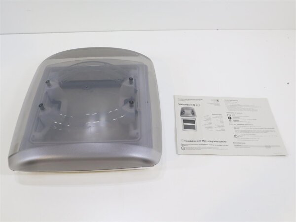 MPK VisionVent S pro (Modell 27P) Dachhaube, 28x28cm, Rauchglas, weiß, mit Moskitonetz, signalweiß