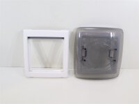 MPK VisionVent S pro (Modell 27P) Dachhaube, 28x28cm, Rauchglas, weiß, mit Moskitonetz, signalweiß
