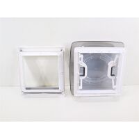 MPK VisionVent S pro (Modell 27P) Dachhaube, 28x28cm, Rauchglas, weiß, mit Moskitonetz, signalweiß