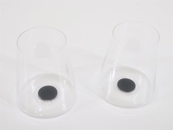 Trebonn SplitGlass Rotweinglas, 2er-Set, 450ml, schwarz Campingglas