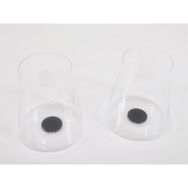 Trebonn SplitGlass Rotweinglas, 2er-Set, 450ml, schwarz Campingglas