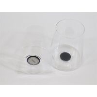 Trebonn SplitGlass Rotweinglas, 2er-Set, 450ml, schwarz Campingglas