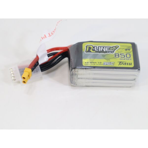Tattu R-Line LiPo Akku 4S 14,8V 850mAh 95C mit XT30-Plug für FPV